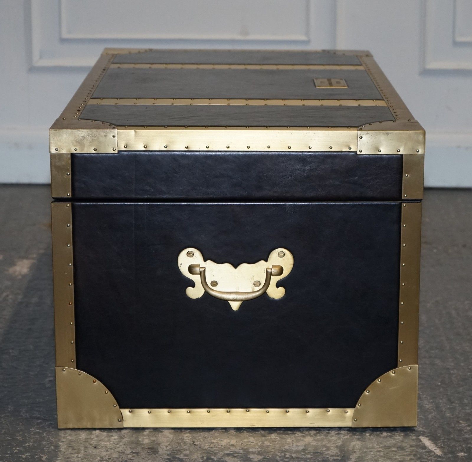 photo buy Timothy Oulton Cumberland Collection Storage Trunk With Red Velvet Lining