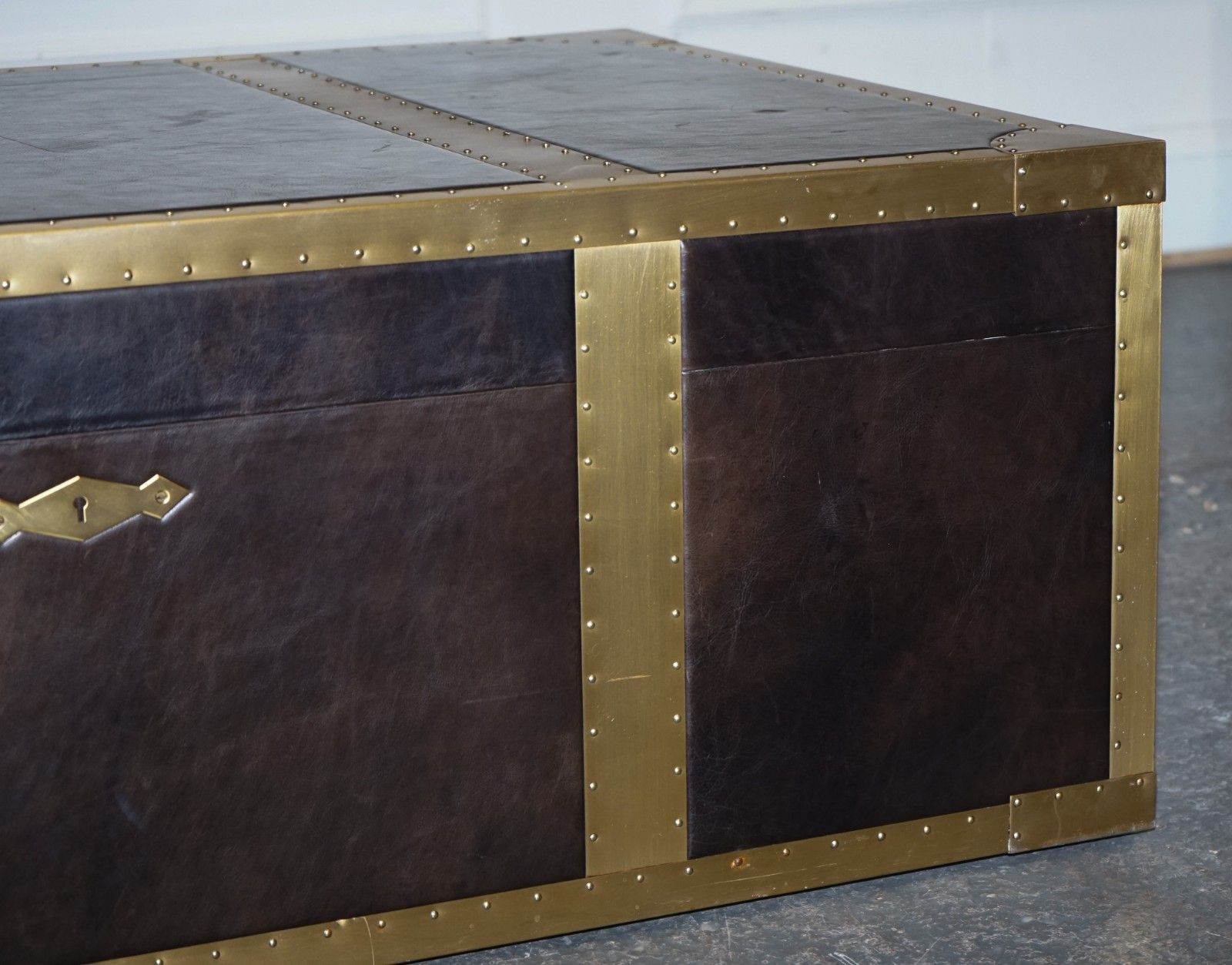 Timothy Oulton Cumberland Collection Coffee Table With Red Velvet Lining photo vinterior