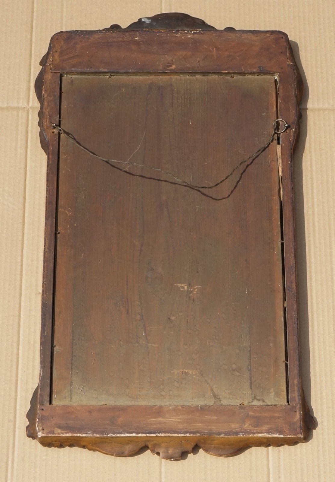 Antique George III Chippendale Style Wall Mirror photo vinterior