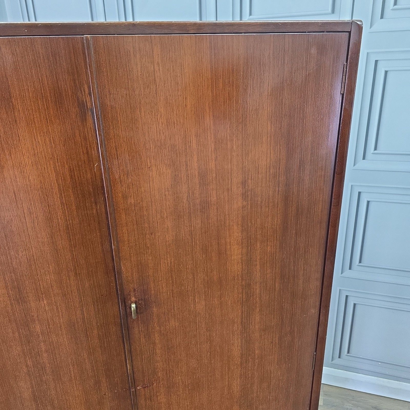Vintage G Plan Wardrobe Tola & Black Mid Century Compactrobe Retro Mcm Tallboy photo Furniture
