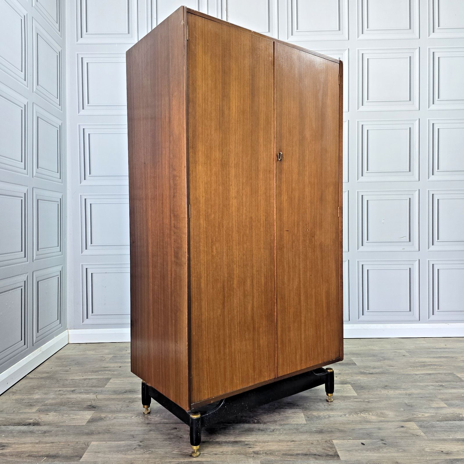 Vintage G Plan Wardrobe Tola & Black Mid Century Compactrobe Retro Mcm Tallboy