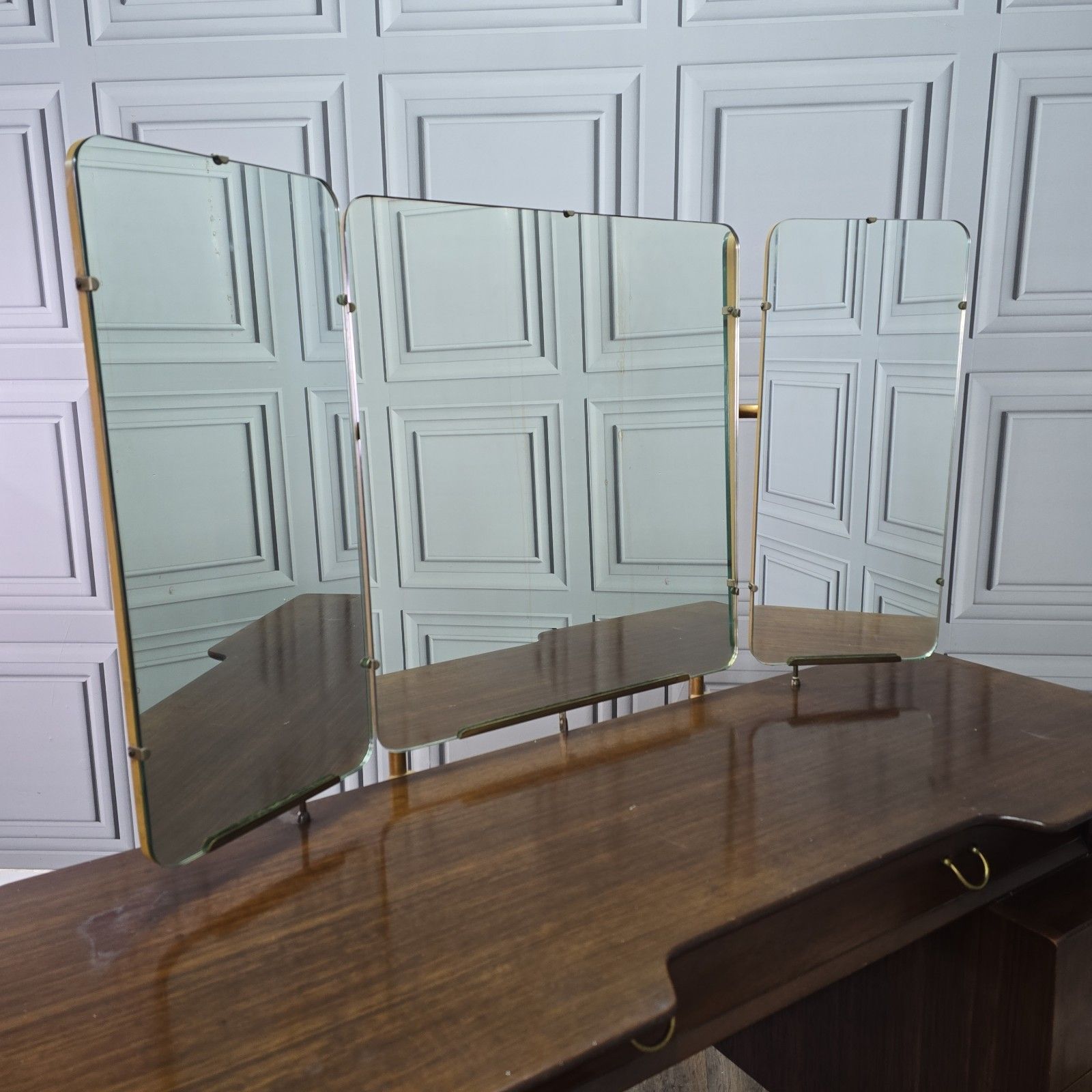 Vintage G Plan Dressing Table Tola And Black Mid Century Vanity Unit Desk Retro photo 260.0