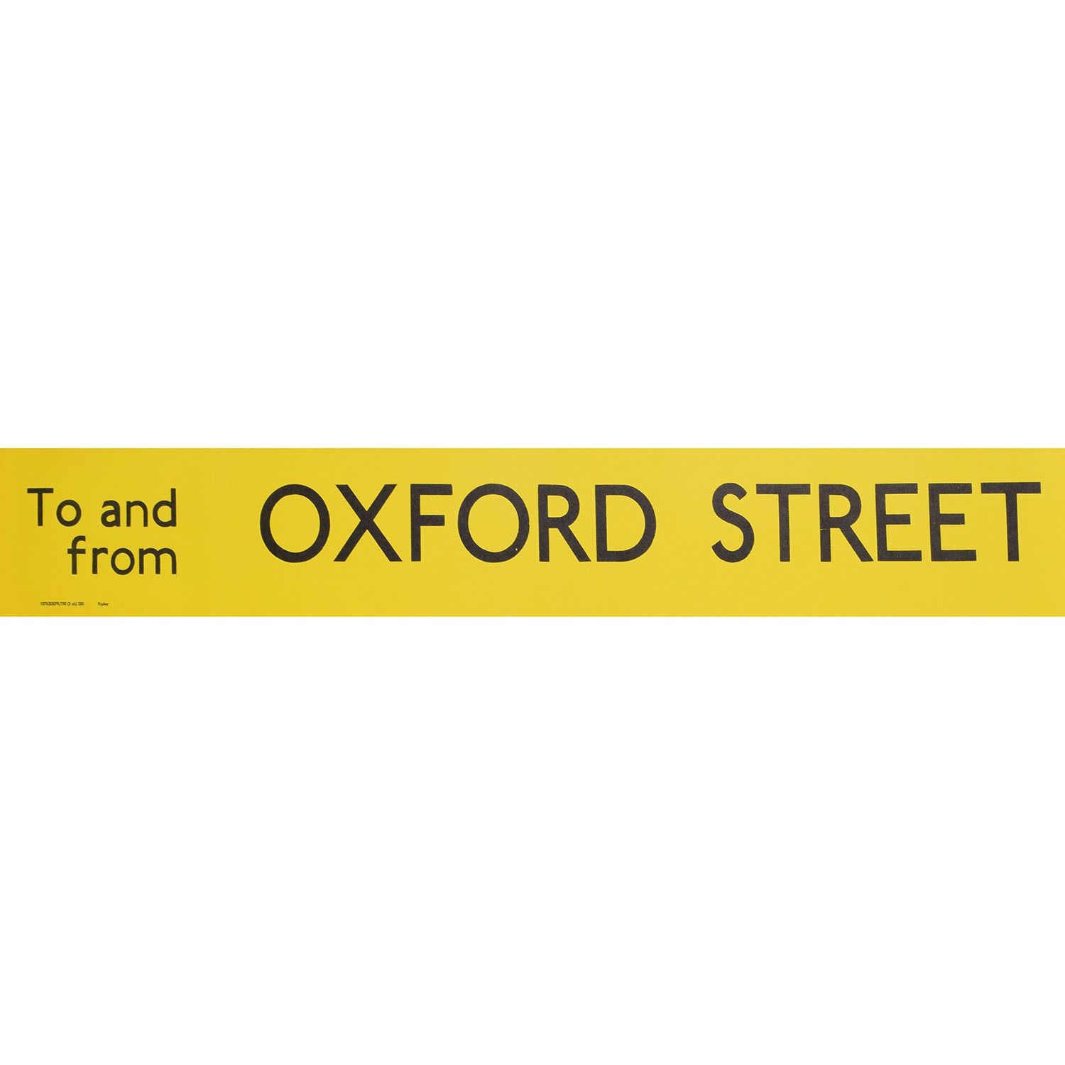 Oxford Street Routemaster Slipboard Poster C1970
