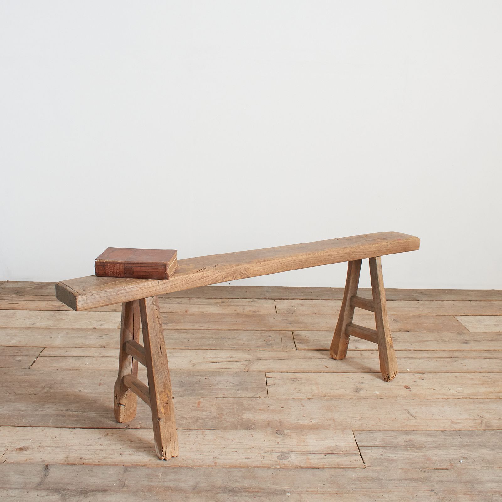 Antique Reclaimed Rustic Wooden Hallway Pig Bench  Db