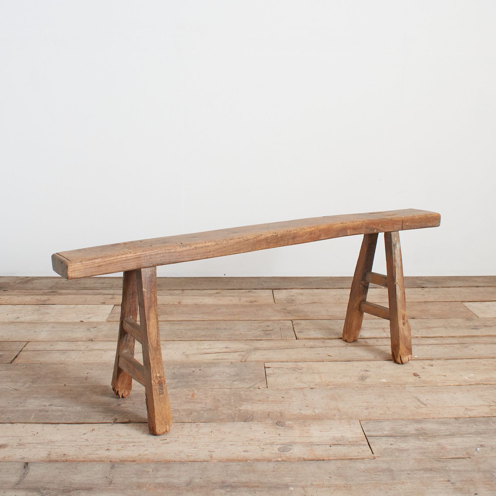 Antique Reclaimed Rustic Wooden Hallway Pig Bench  Db photo vinterior