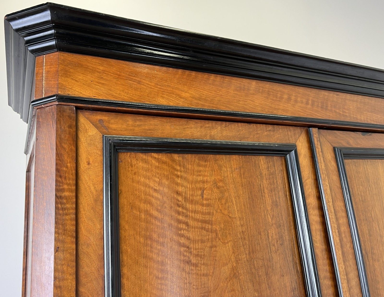 Wardrobe Antique French Style Walnut Two Door Carved Armoire Cabinet Lot 6132 photo vinterior