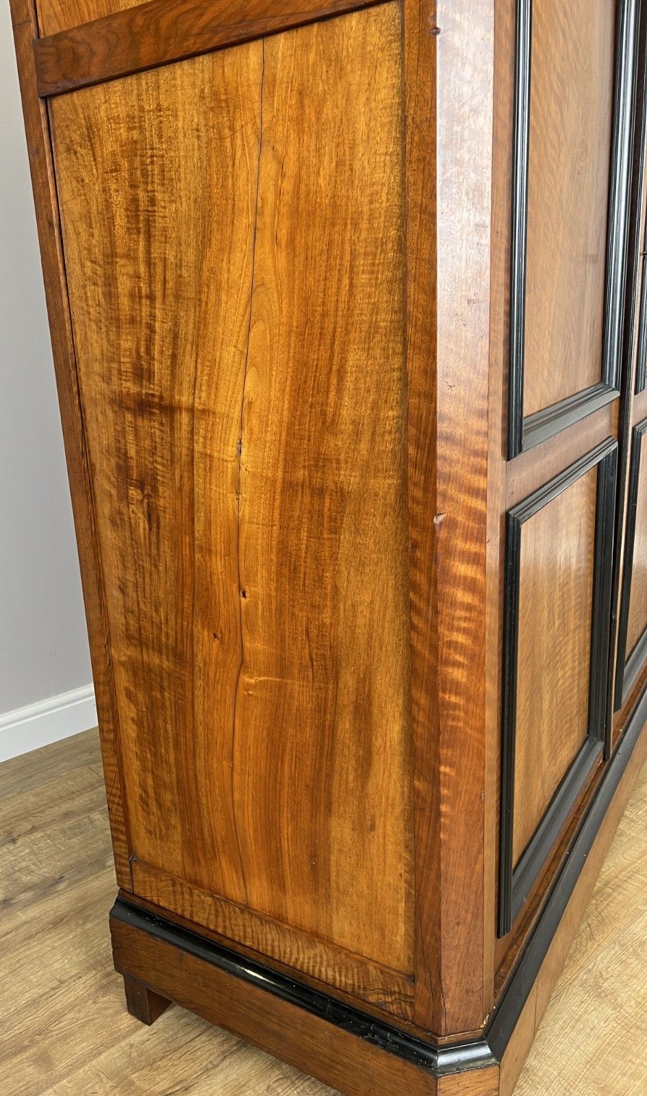 749.0 Wardrobe Antique French Style Walnut Two Door Carved Armoire Cabinet Lot 6132 photo