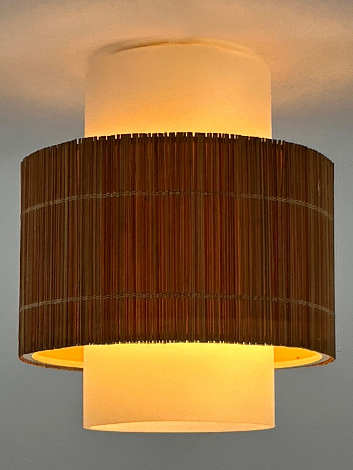 Elegant Mid Century Modern Flush Mount Or Ceiling Fixture Germany 1960s photo vintage
