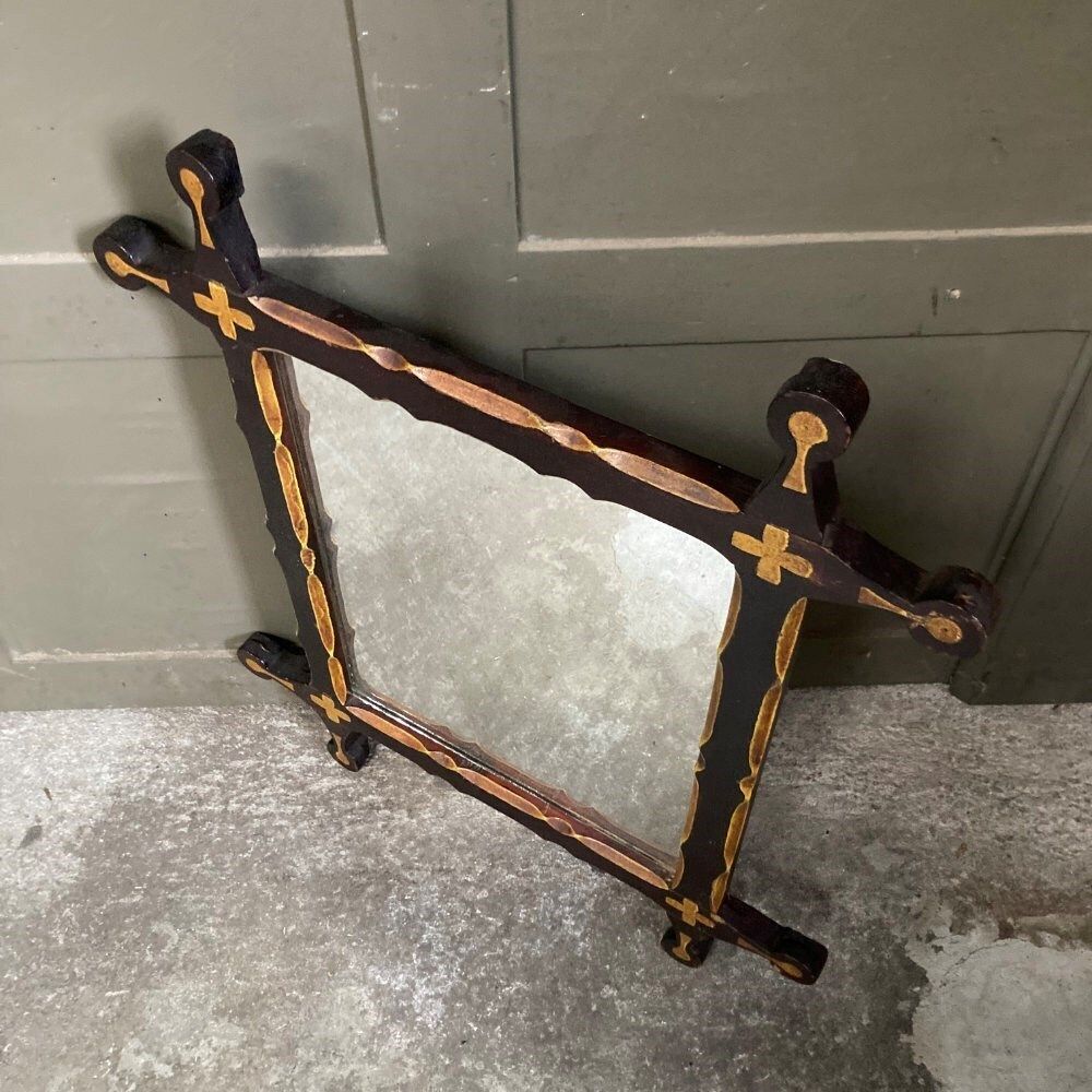 Antique Folk Art Framed Mirror photo buy
