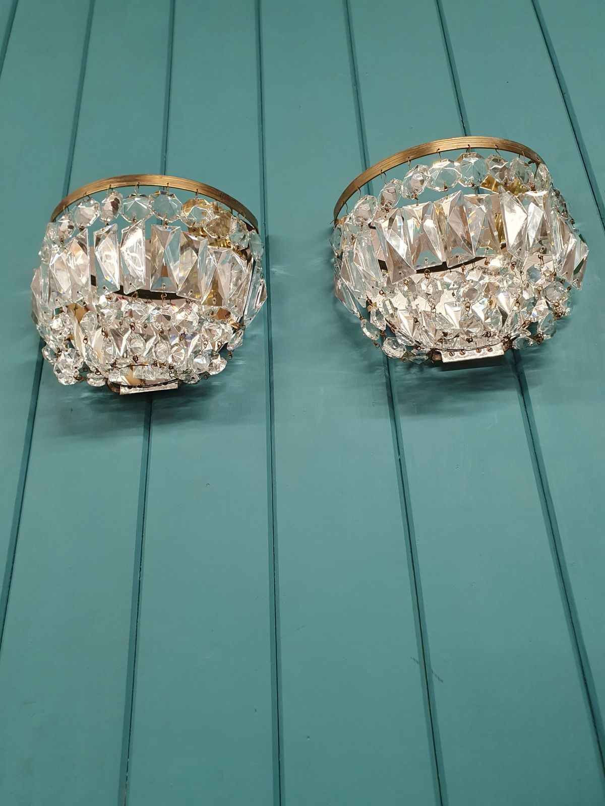 Early 20th Century Pair Of Prison Bag Wall Lights photo buy