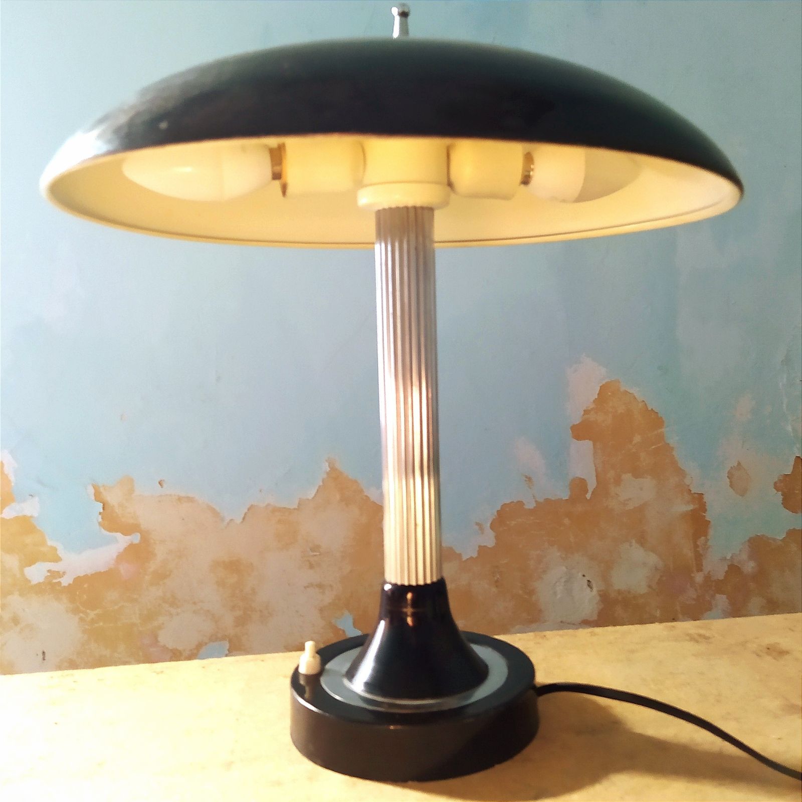Mid-Century Mushroom Bureaulamp photo vintage