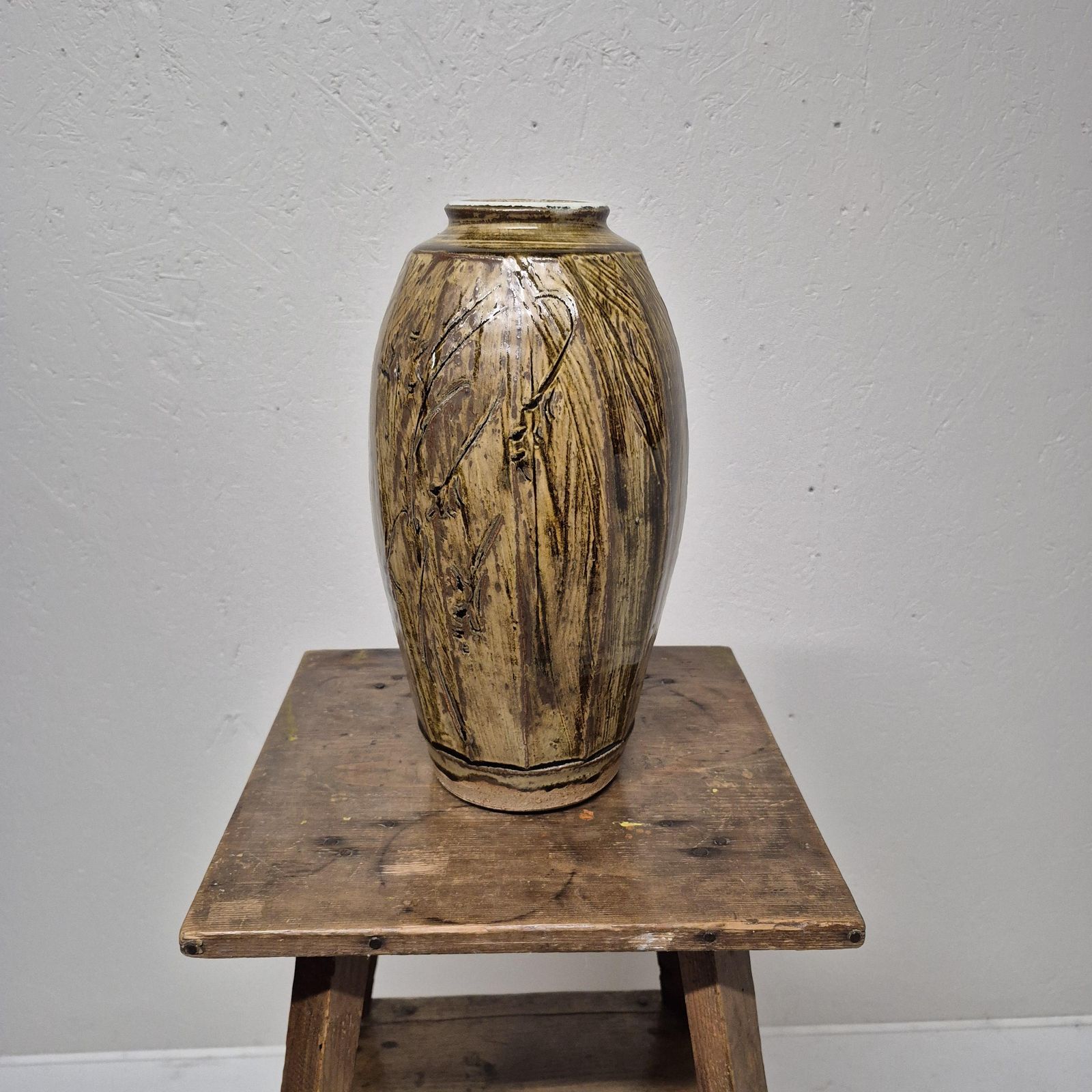 Phil Rogers Studio Pottery   Large Stoneware Vase photo for sale