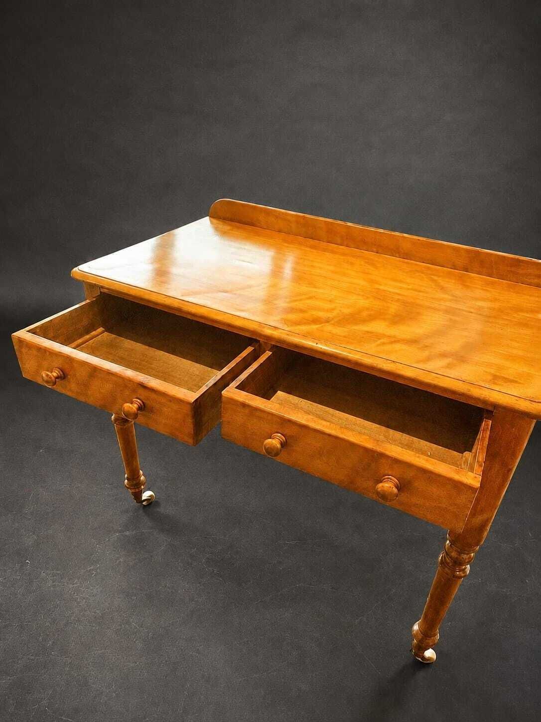 Victorian Satin Birch Writing Desk photo furniture