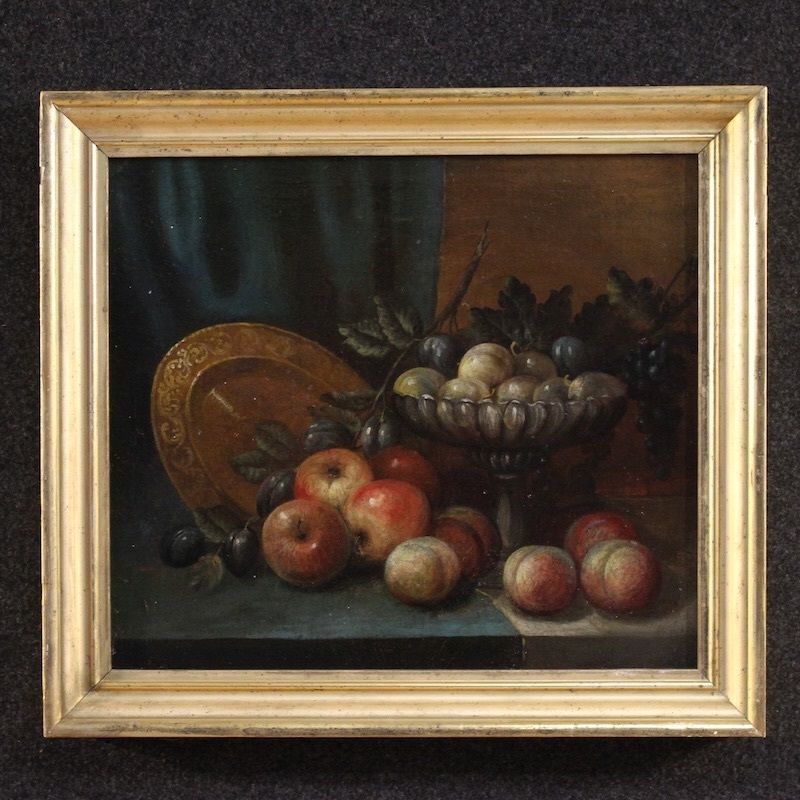 Peinture italienne d'époque, nature morte, XVIIIe siècle