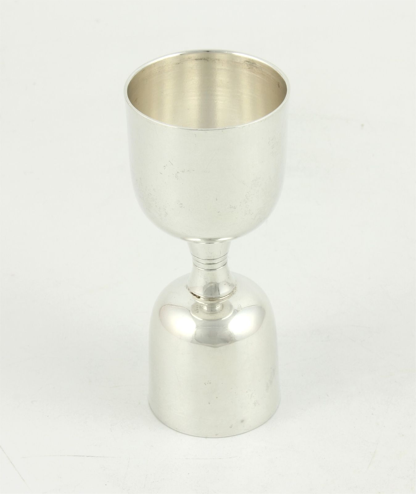 Mexican Silver Double Spirit Jigger. Art Deco 925 Silver Tequila Measure. photo furniture