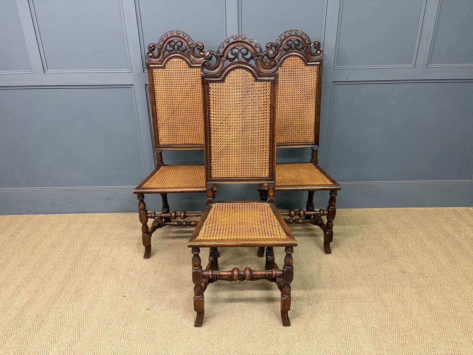 Set Of 3 Carolean Style Chairs photo furniture