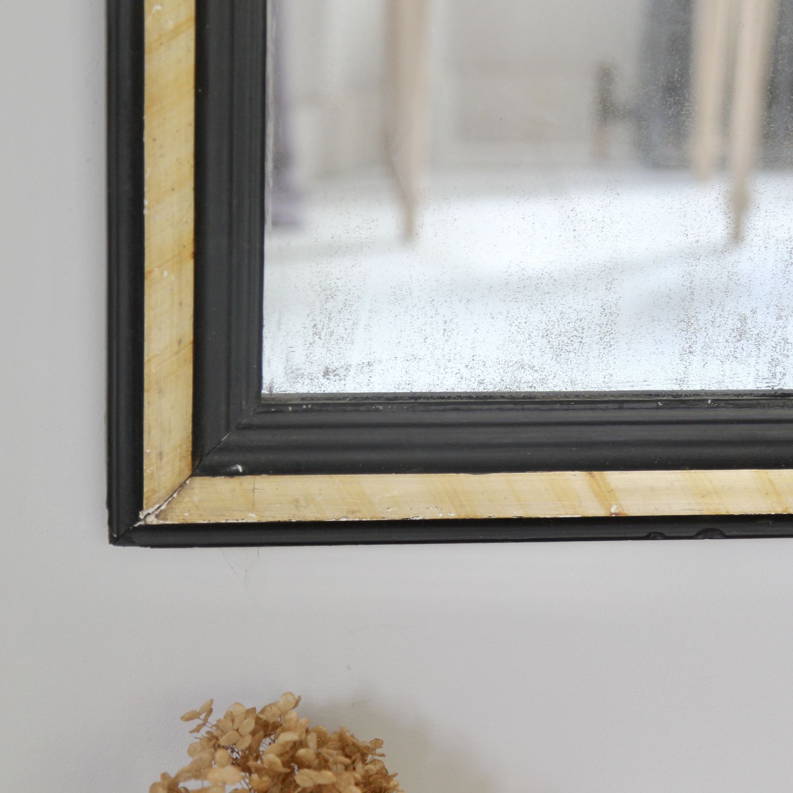 Beautiful Antique French Louis Philippe Mirror photo vinterior