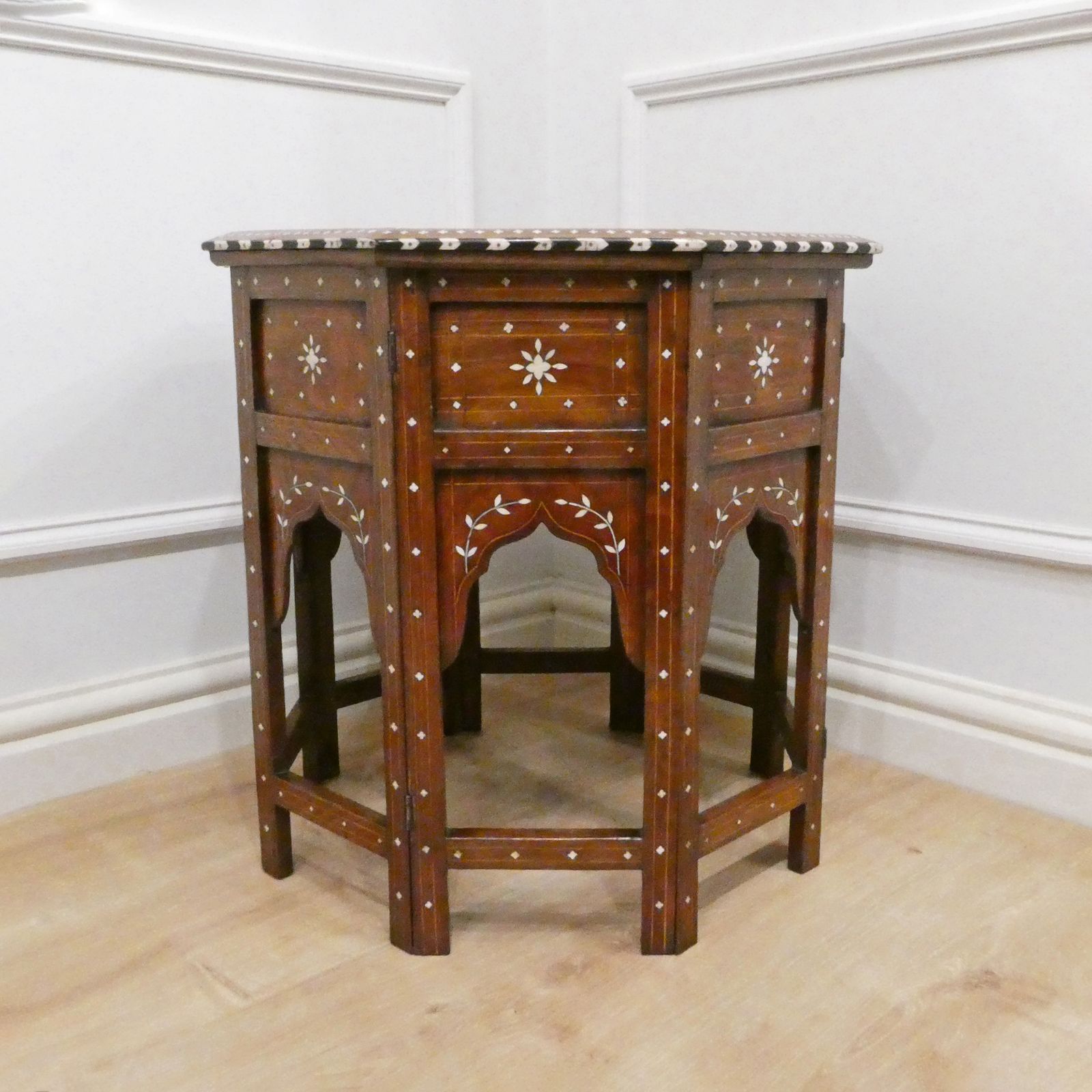 Late 19th Century Hoshiarpur Octagonal Table photo vintage