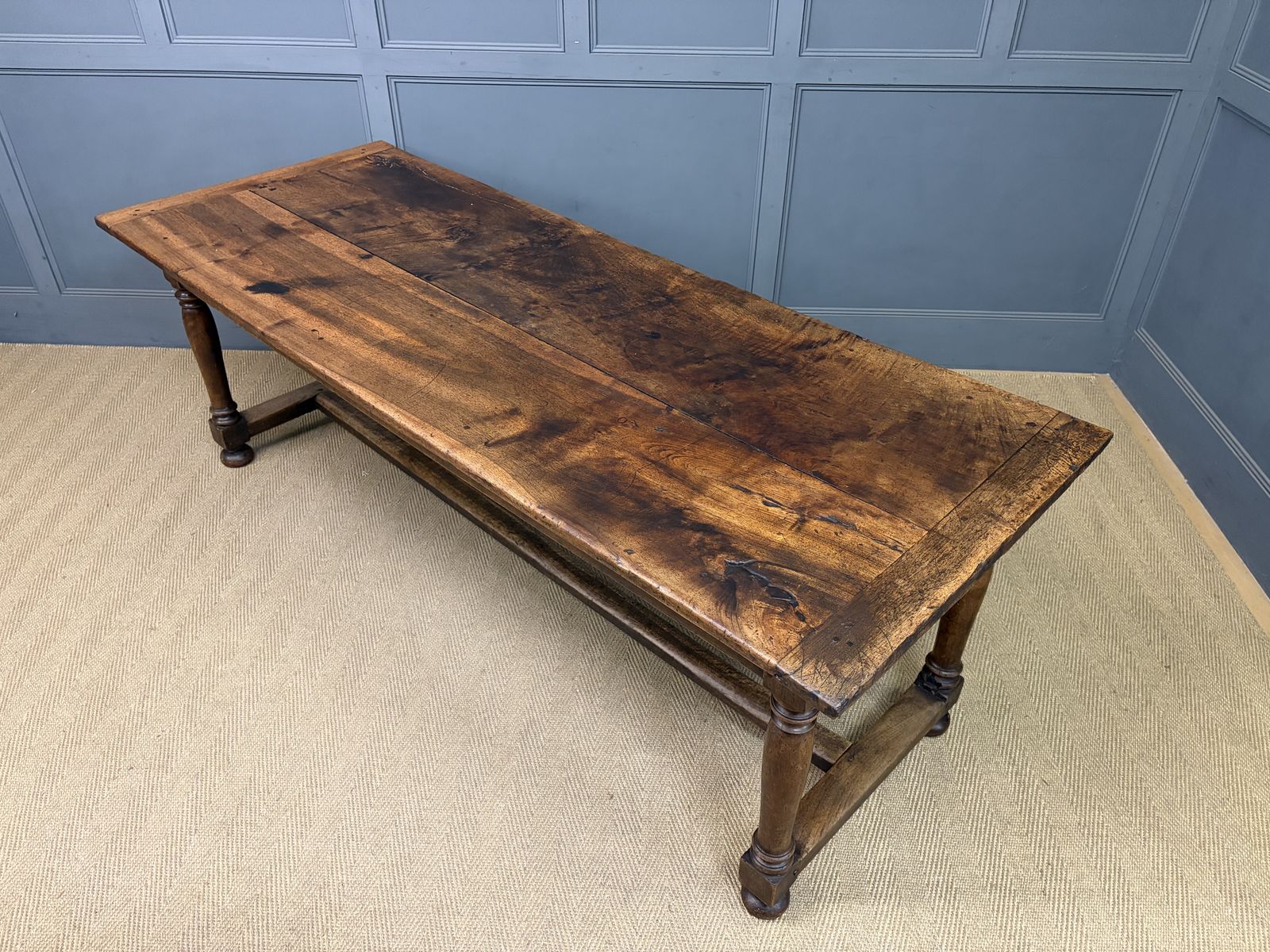 Large Early 19th Century Walnut Refectory Farmhouse Table photo for sale