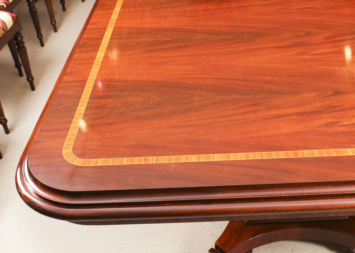 photo furniture Bespoke Regency Revival Twin Base Dining Table & 14 Chairs 21st C