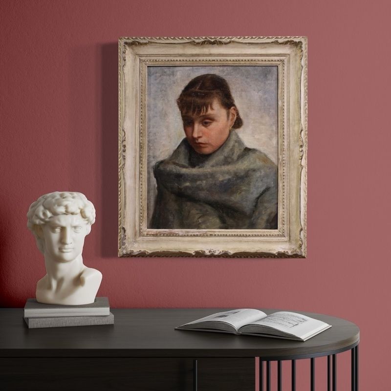 Italian Painting Portrait Of A Woman In Impressionist Style photo buy