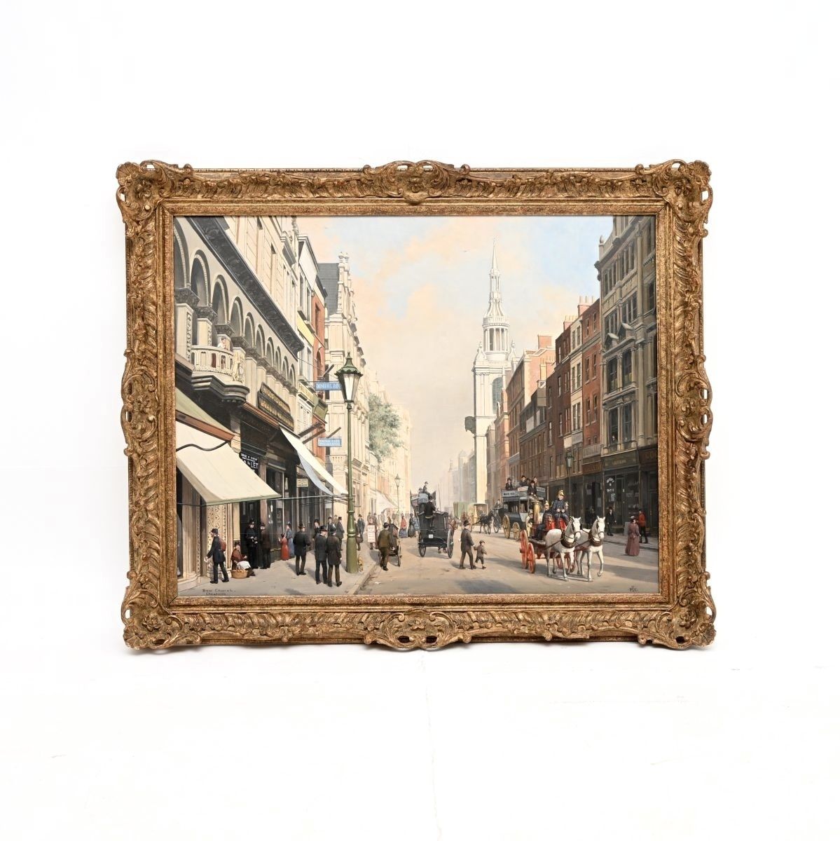 Antique Framed Oil Painting By Reginald Edward Arnold (1853 – 1938) photo furniture