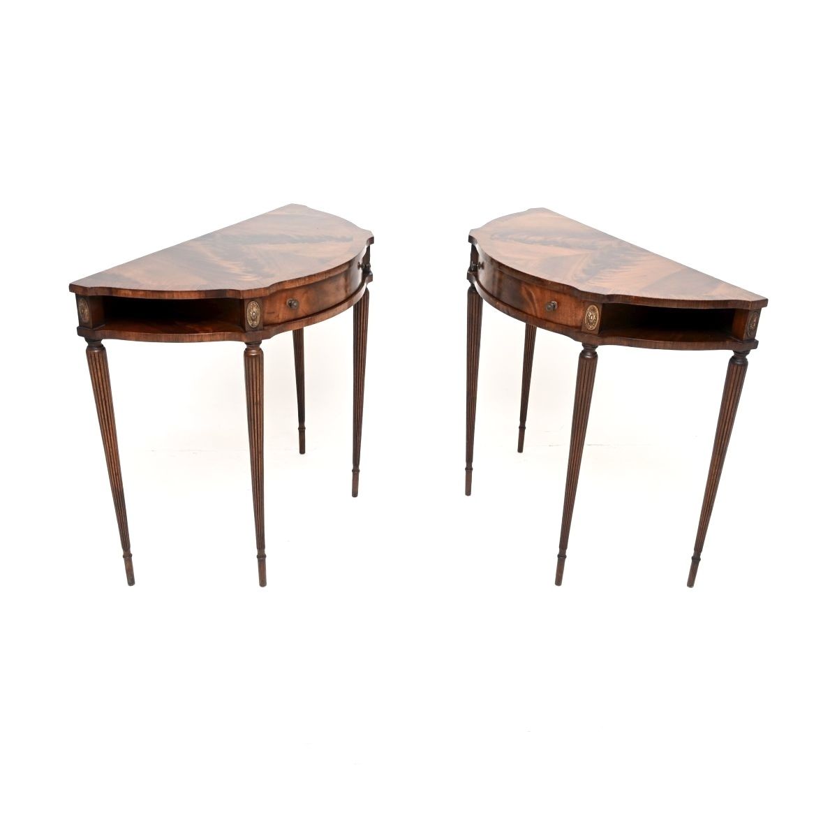 Pair Of Antique Mahogany Regency Style Console Tables photo 1950.0