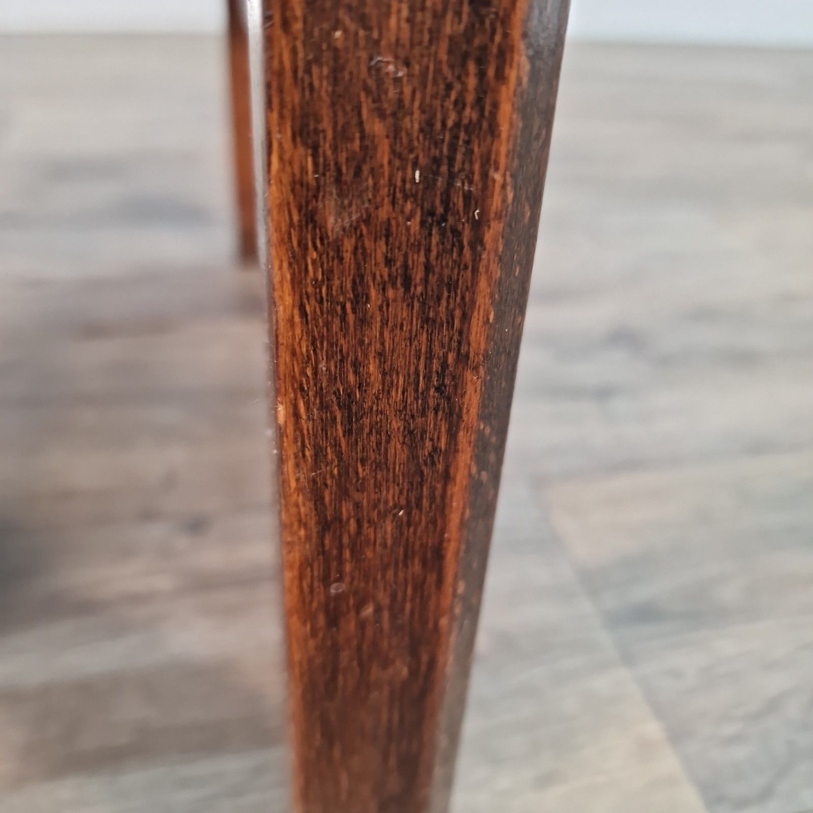 photo vintage Vintage Rustic Country Stool Kitchen Seat Piano Pub Retro Solid Wooden Oak