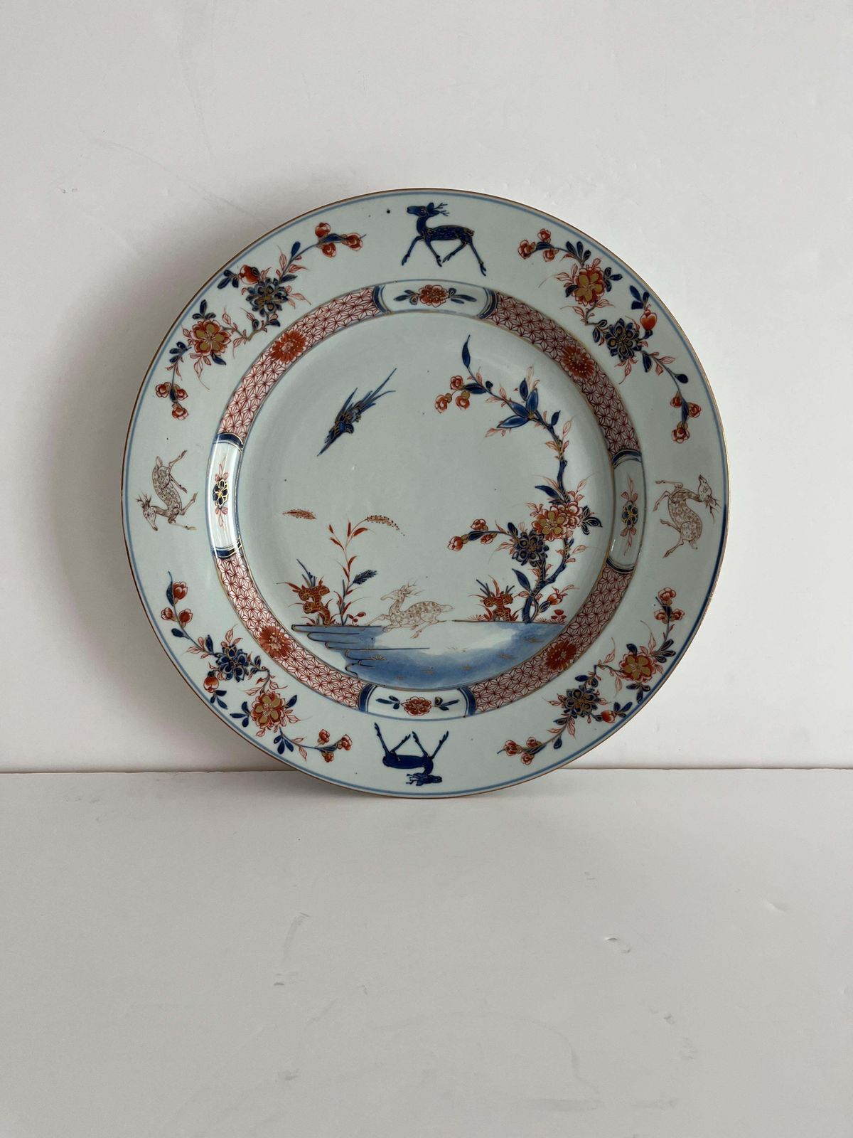 Chinese Imari Large Hand Painted Plate, Kangxi Period, Circa 1700 photo Home Decor