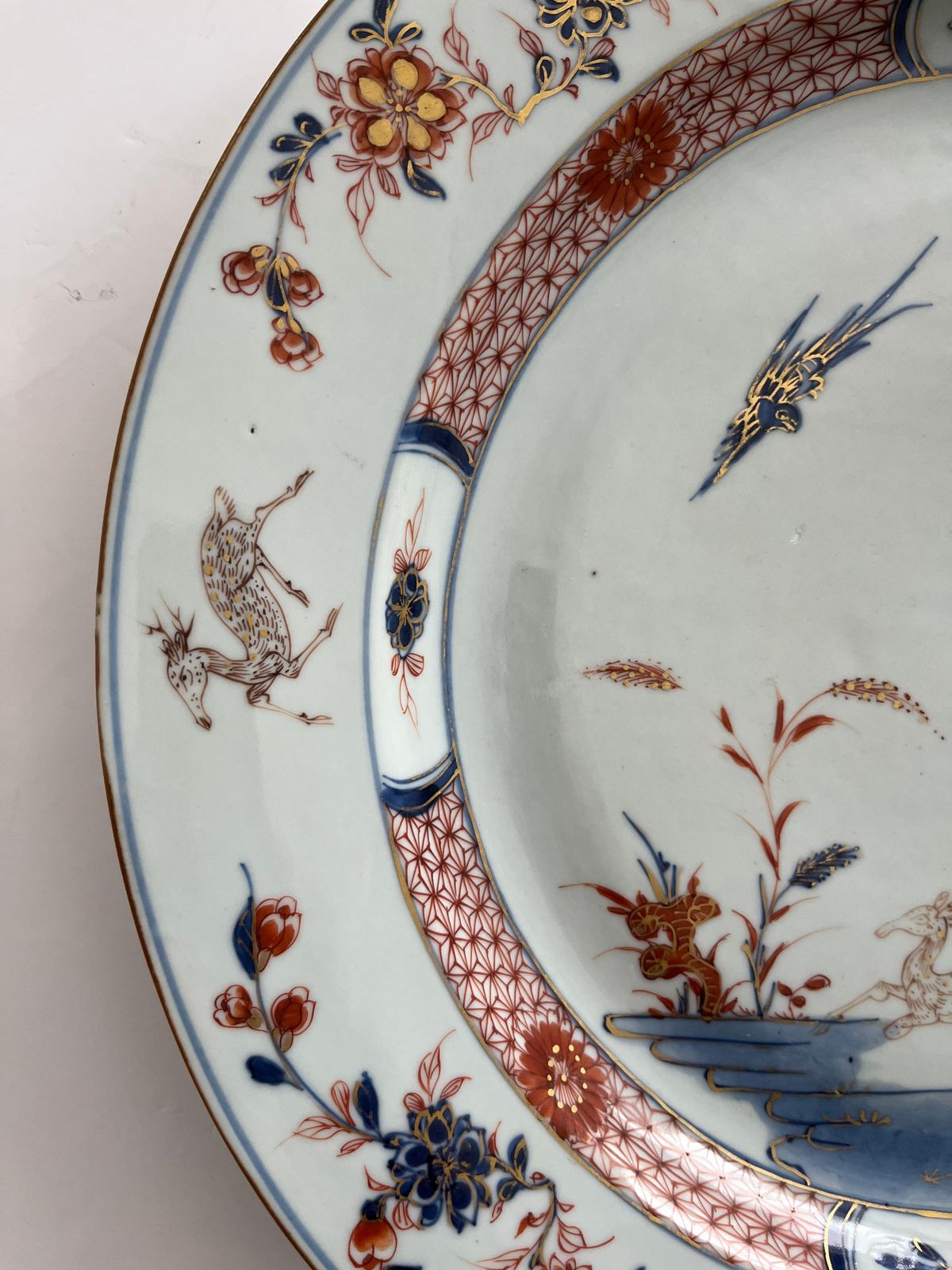 Chinees Imari groot handgeschilderd bord, Kangxi-periode, ca. 1700 photo 1475.0