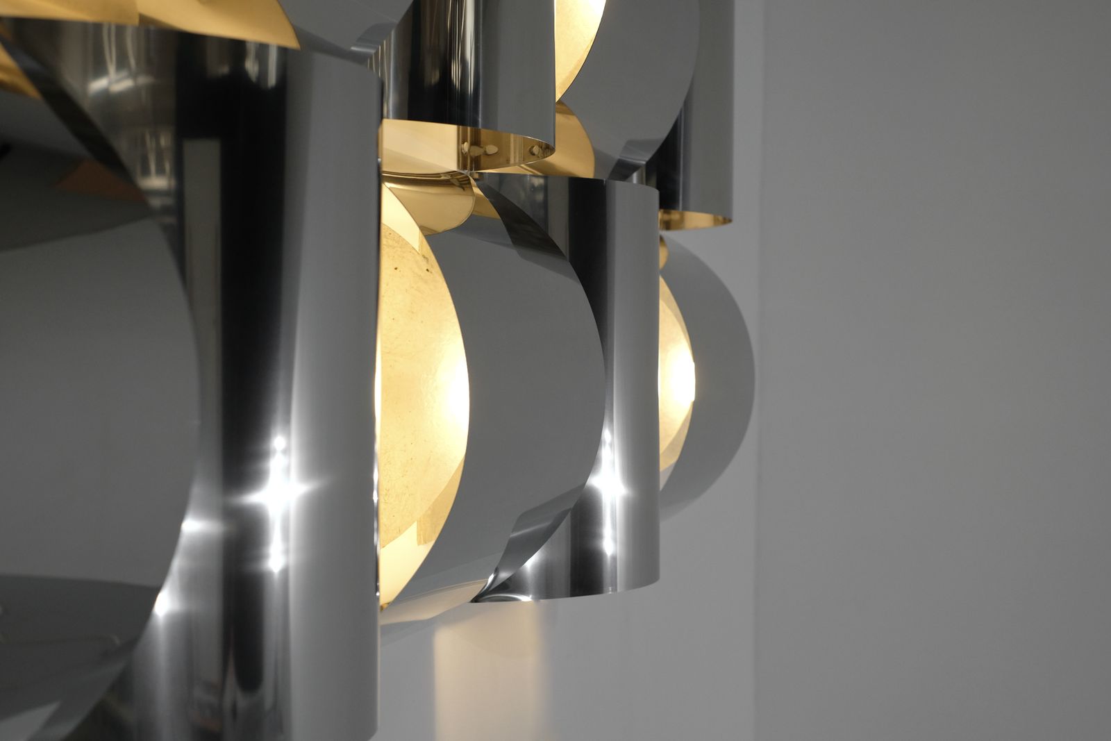 photo furniture Wall Panel Light In Stainless Steel And Metal, Contemporary.