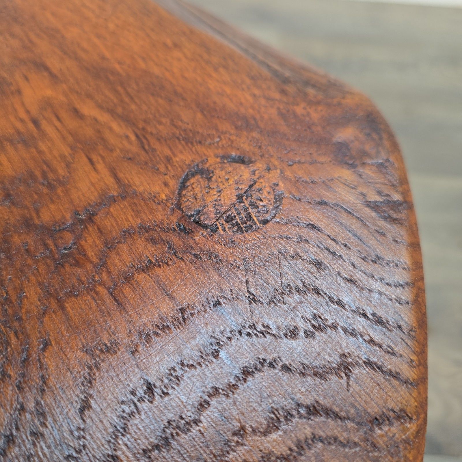 Antique Elm Milking Stool Wooden Rustic Country Farmhouse Three Leg Foot Stool photo vintage