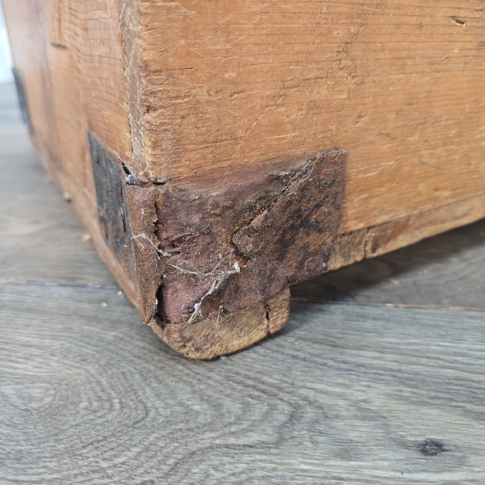 Antique Pine Blanket Chest Small Victorian Storage Trunk Wooden Tool Box Rustic photo Furniture