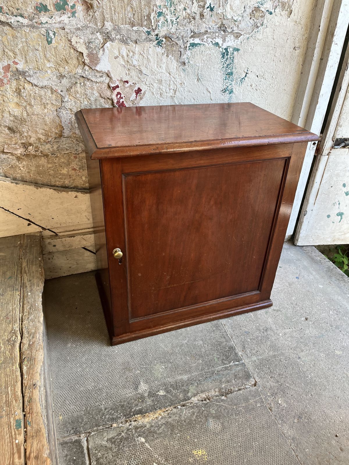 Small Victorian Mahogany Cupboard With Adjustable Shelves