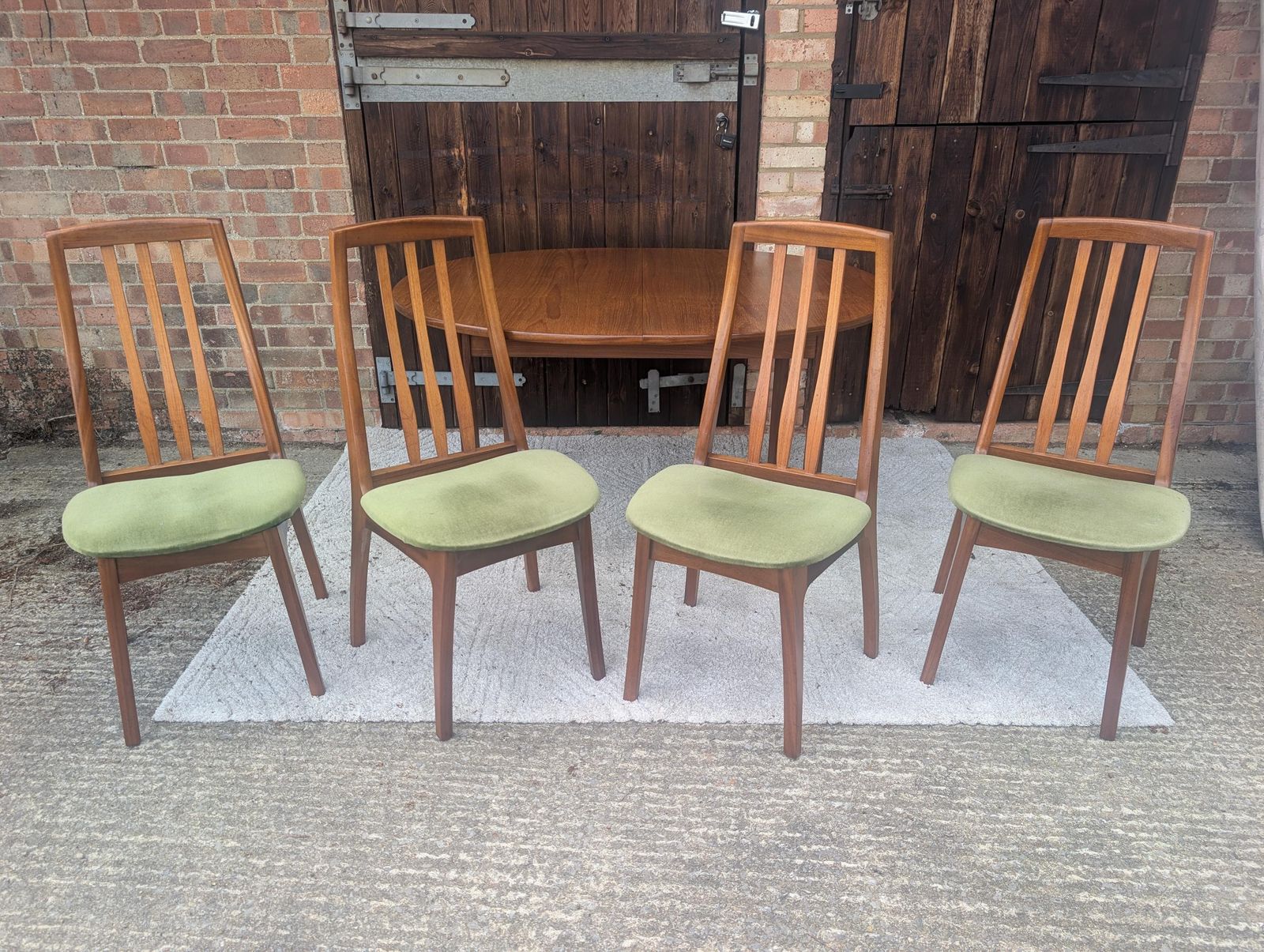 Mid Century Extending Teak Dining Table And 4 Chairs In The Style Of Sutcliffe Todmorden. photo vinterior