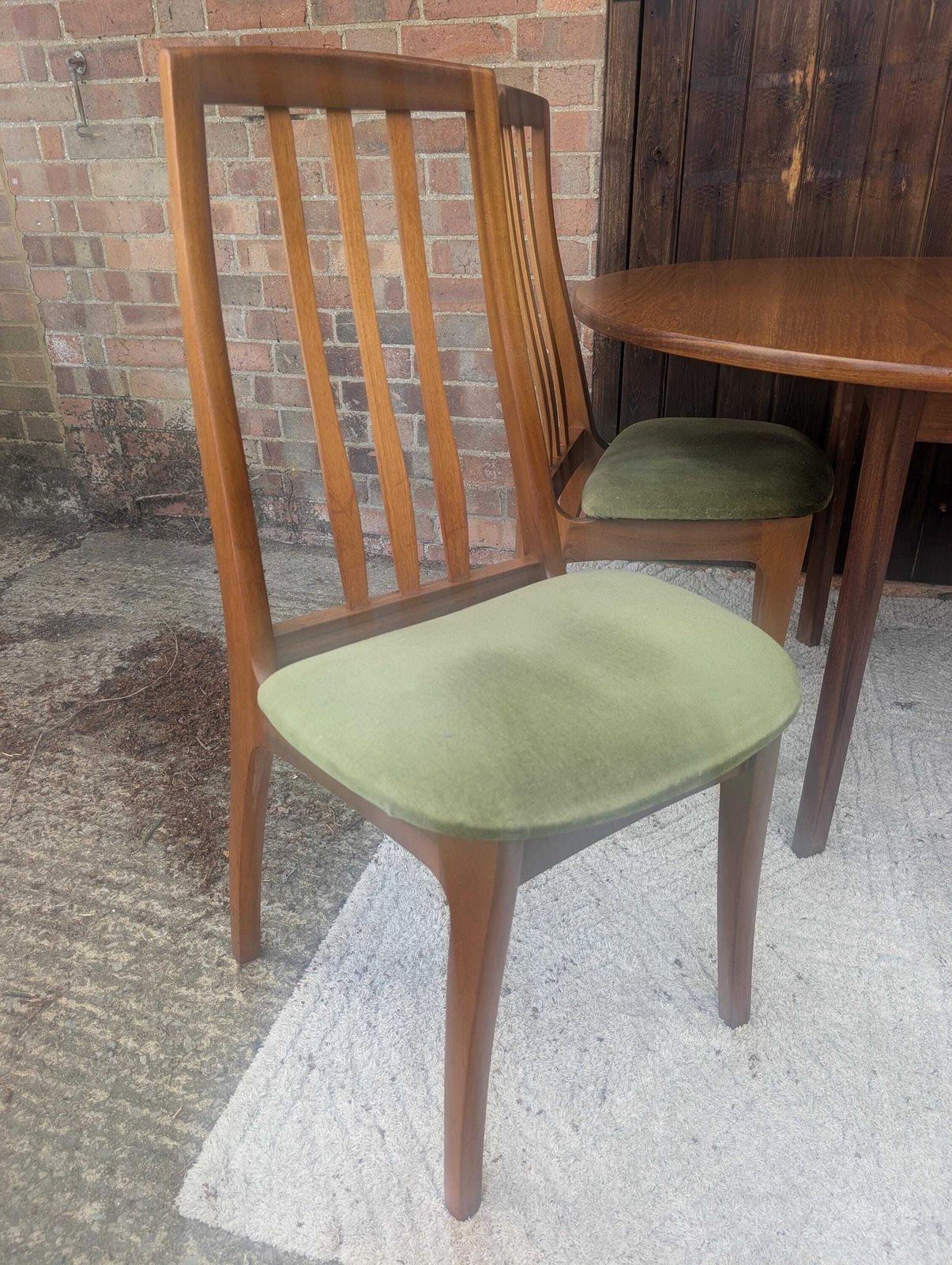 595.0 Mid Century Extending Teak Dining Table And 4 Chairs In The Style Of Sutcliffe Todmorden. photo