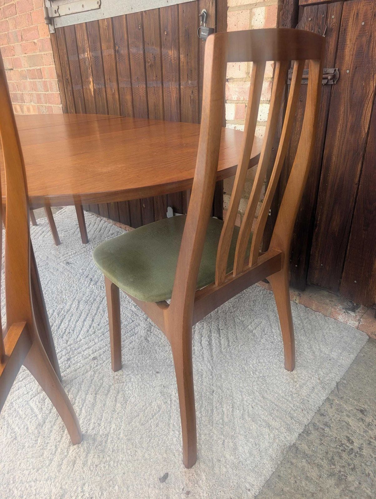 photo buy Mid Century Extending Teak Dining Table And 4 Chairs In The Style Of Sutcliffe Todmorden.