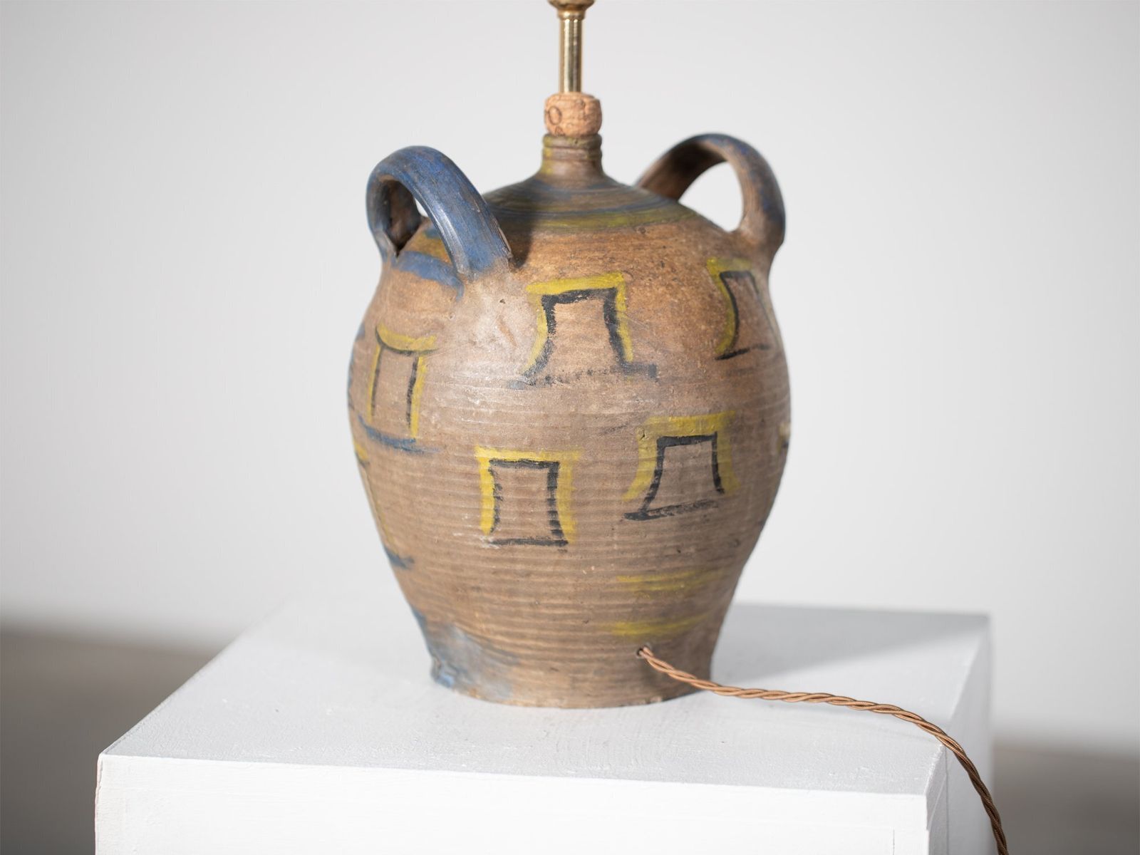 French Folk Art Table Lamp, 1900s photo vinterior