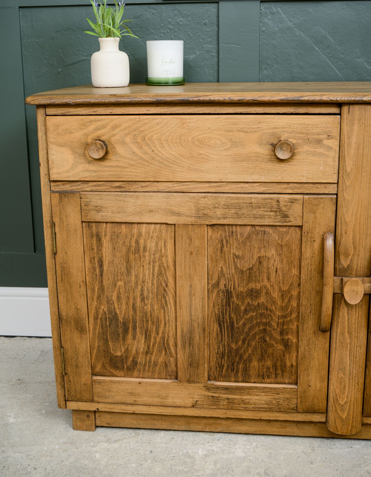 Ercol Elm Sideboard   Semi Restored   Mid Century photo vintage