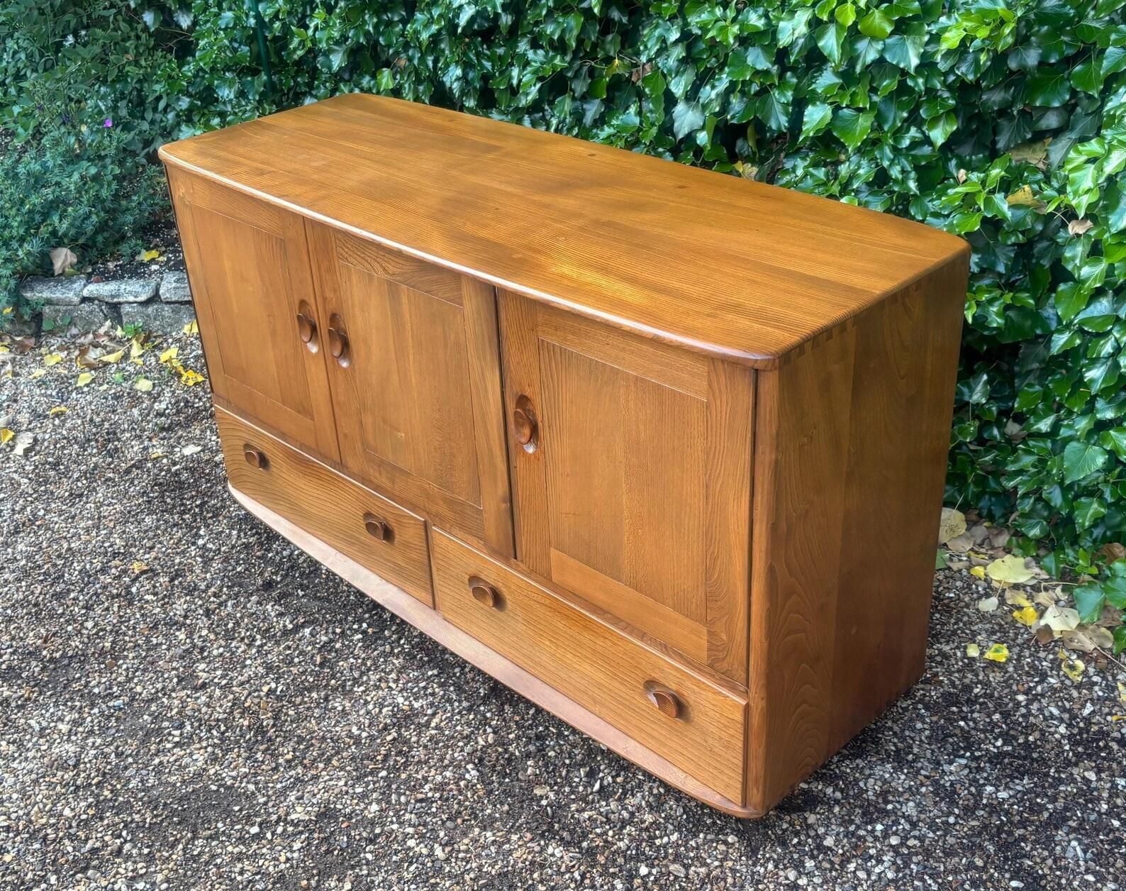 Mid Century Ercol Windsor Elm Sideboard photo Furniture