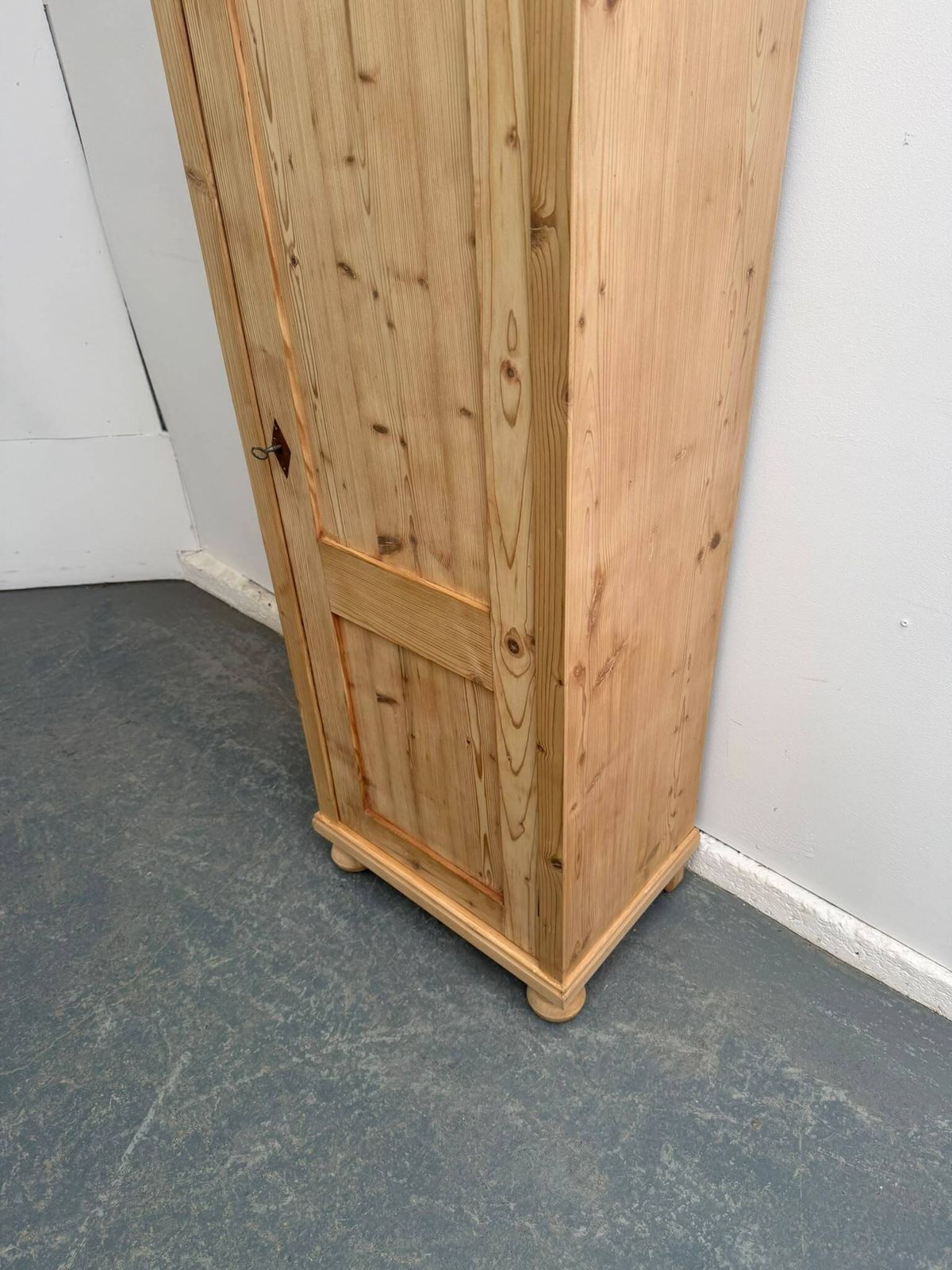 A Lovely Small Shallow Antique Pine Bathroom Cupboard To Wax/Paint photo for sale