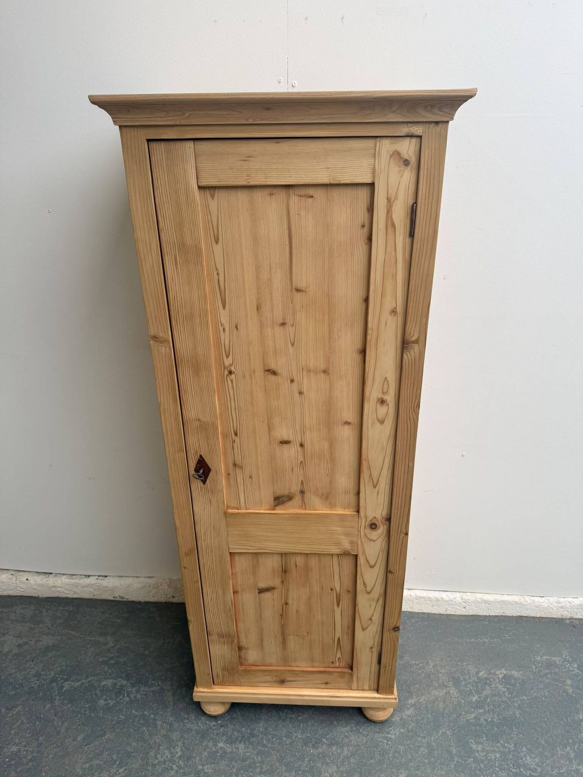A Lovely Small Shallow Antique Pine Bathroom Cupboard To Wax/Paint photo Furniture