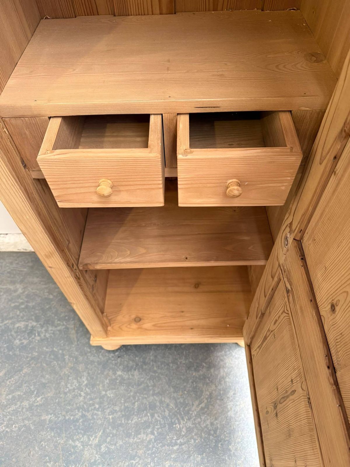 A Lovely Small Shallow Antique Pine Bathroom Cupboard To Wax/Paint photo buy