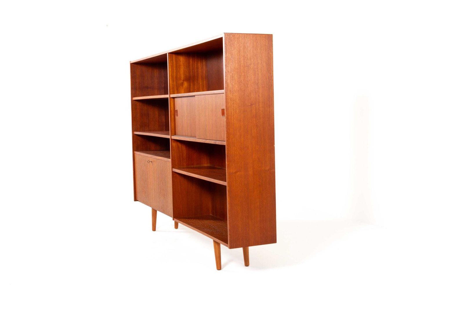 photo for sale Danish Mid Century Teak Bookcase Cabinet, 1960s