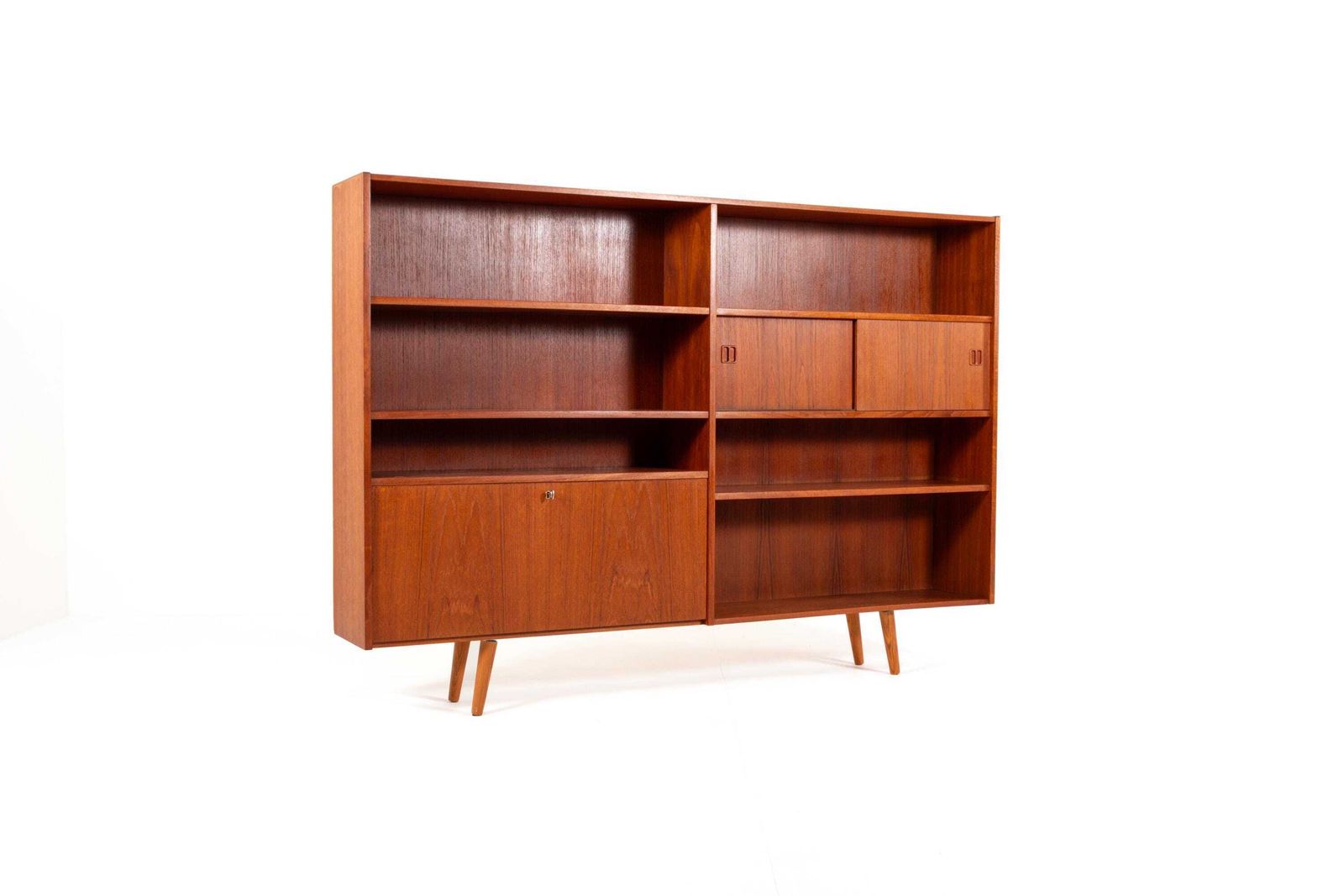 1714.0 Danish Mid Century Teak Bookcase Cabinet, 1960s photo