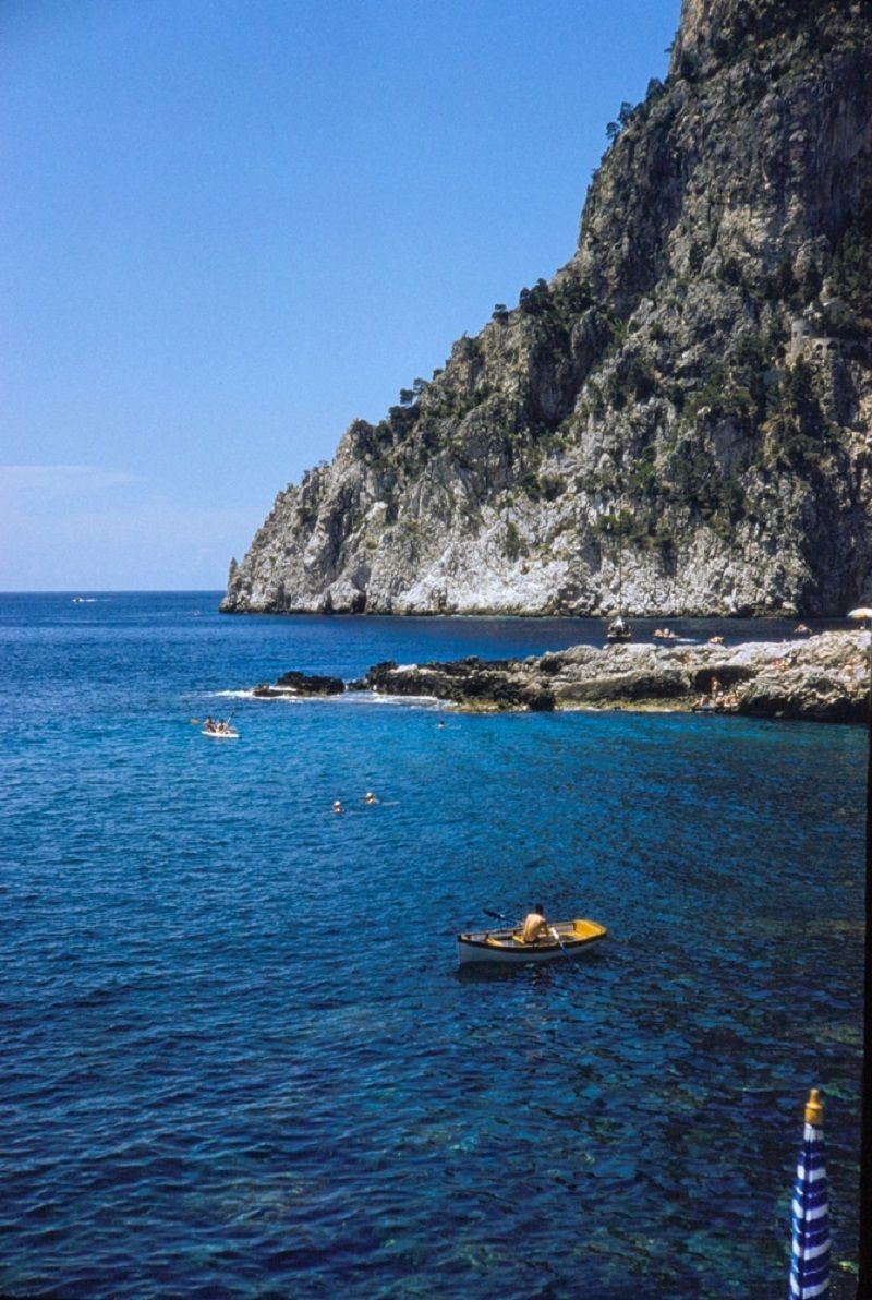 Toni Frissell 'Capri Rowboat' Archival Pigment Print Framed In Black