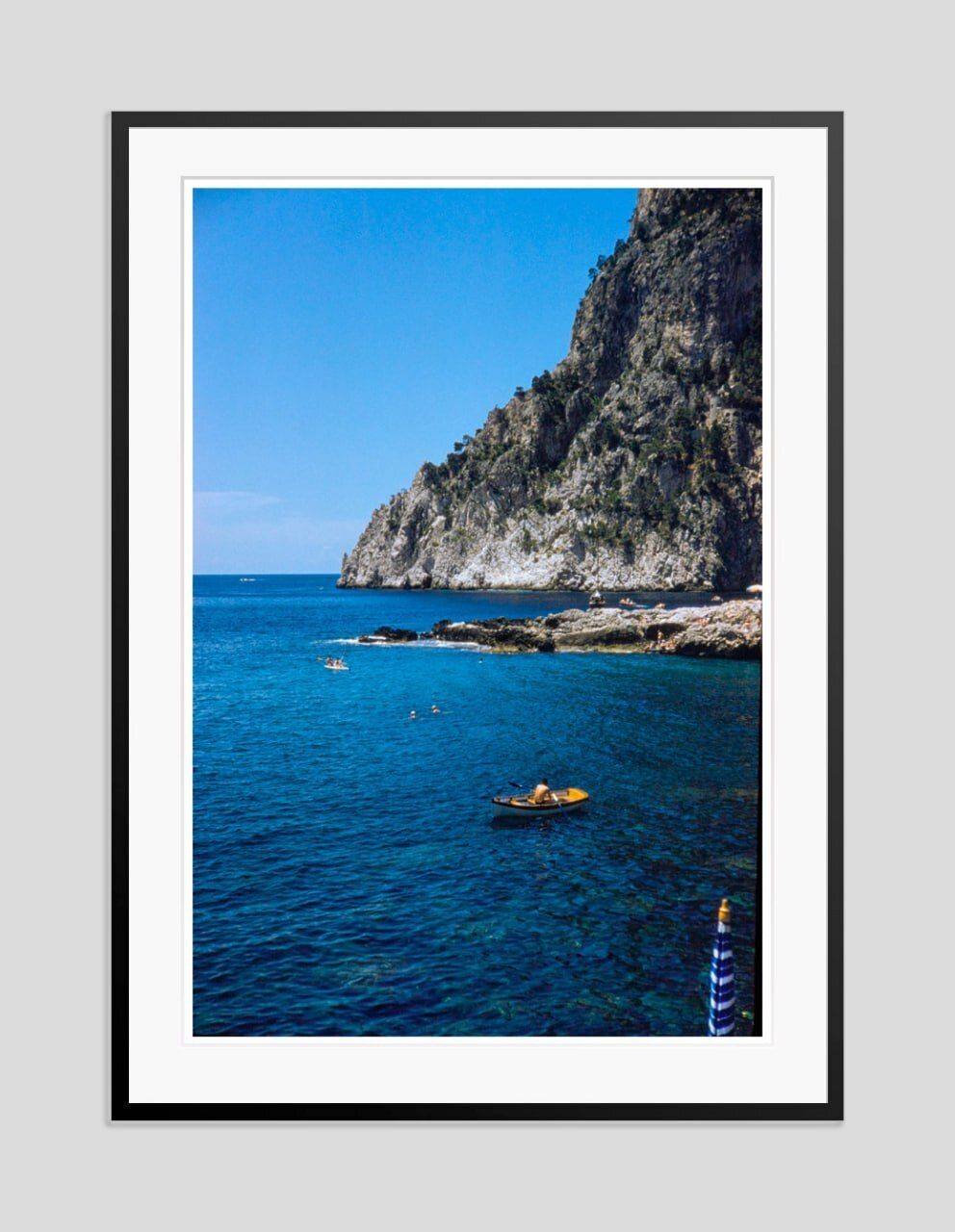 Toni Frissell 'Capri Rowboat' Archival Pigment Print Framed In Black photo furniture