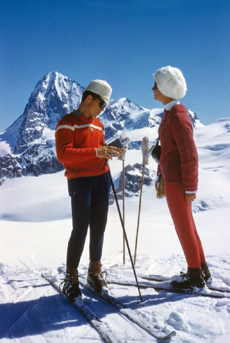 Toni Frissell 'Skiing The Haute Route' Archival Pigment Print Framed In Black