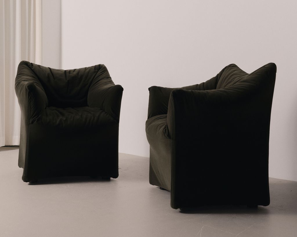 Pair Of Piccola Tentazione Armchairs By Mario Bellini photo for sale