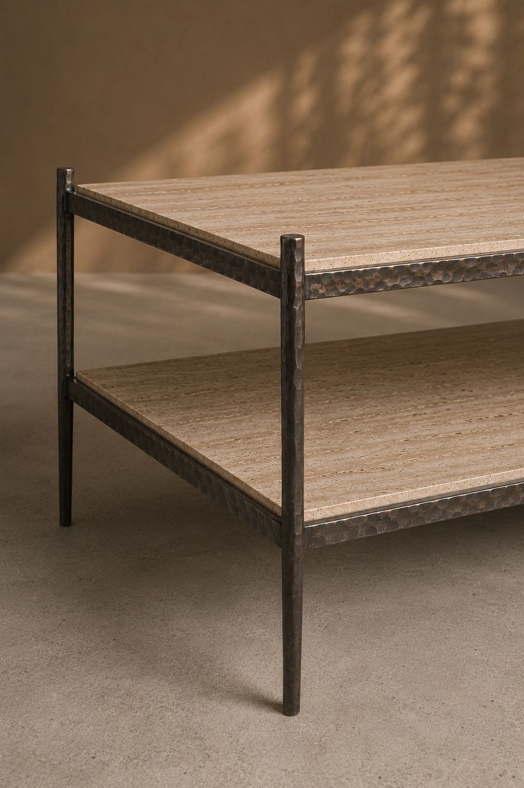 The Forged 'Mjolnir' Coffee Table   Travertine photo Furniture